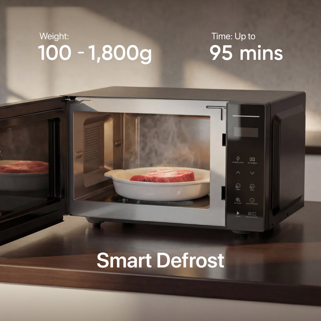 Smart Defrost by Weight/Time