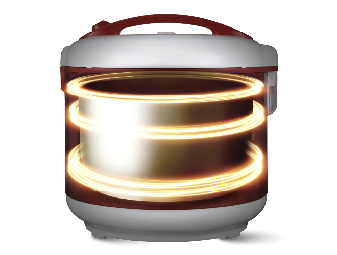 COOKS FASTER, KEEPS WARM EVENLY