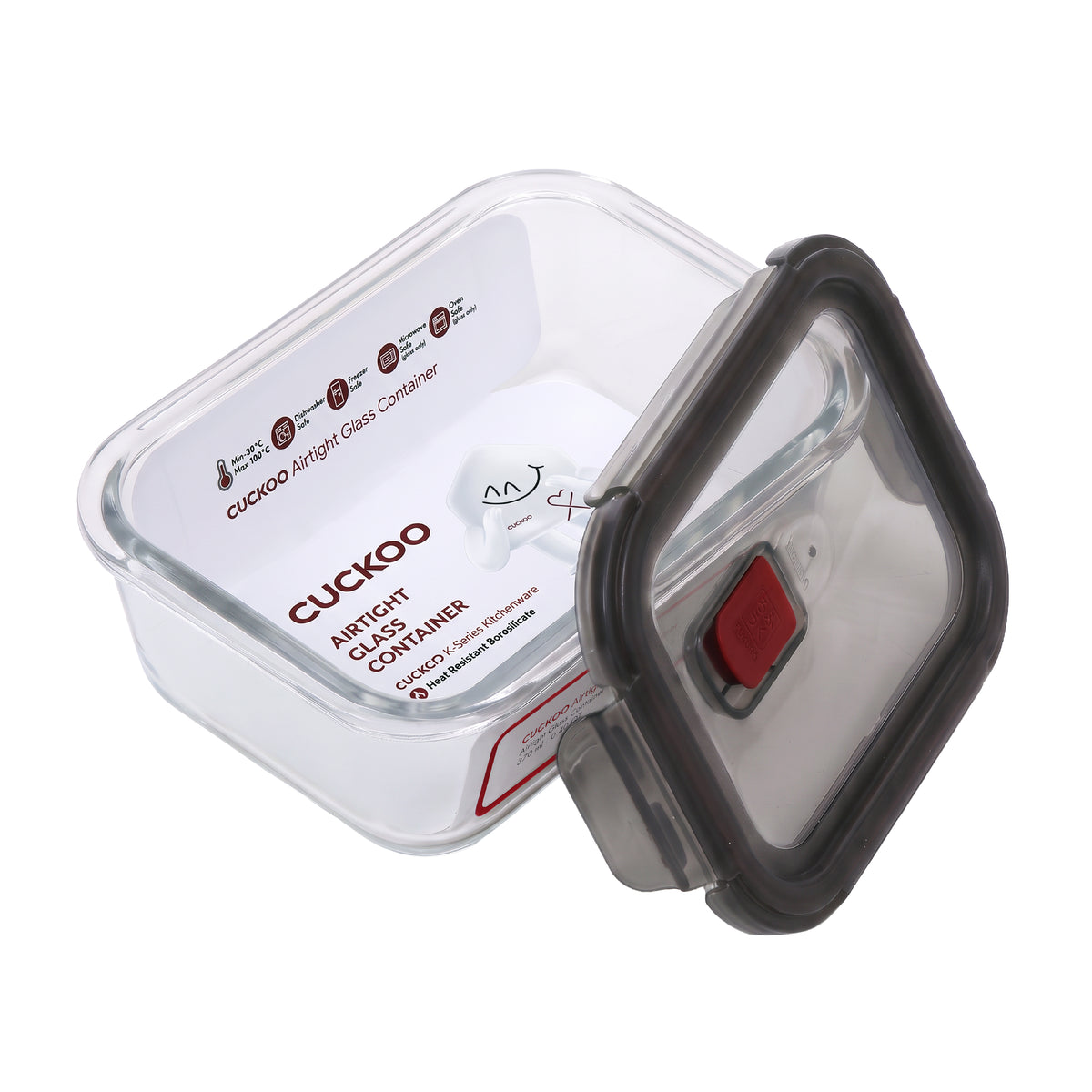CUCKOO x FUKURO Yoki Borosilicate Rectangle Airtight Glass Container (370ml)