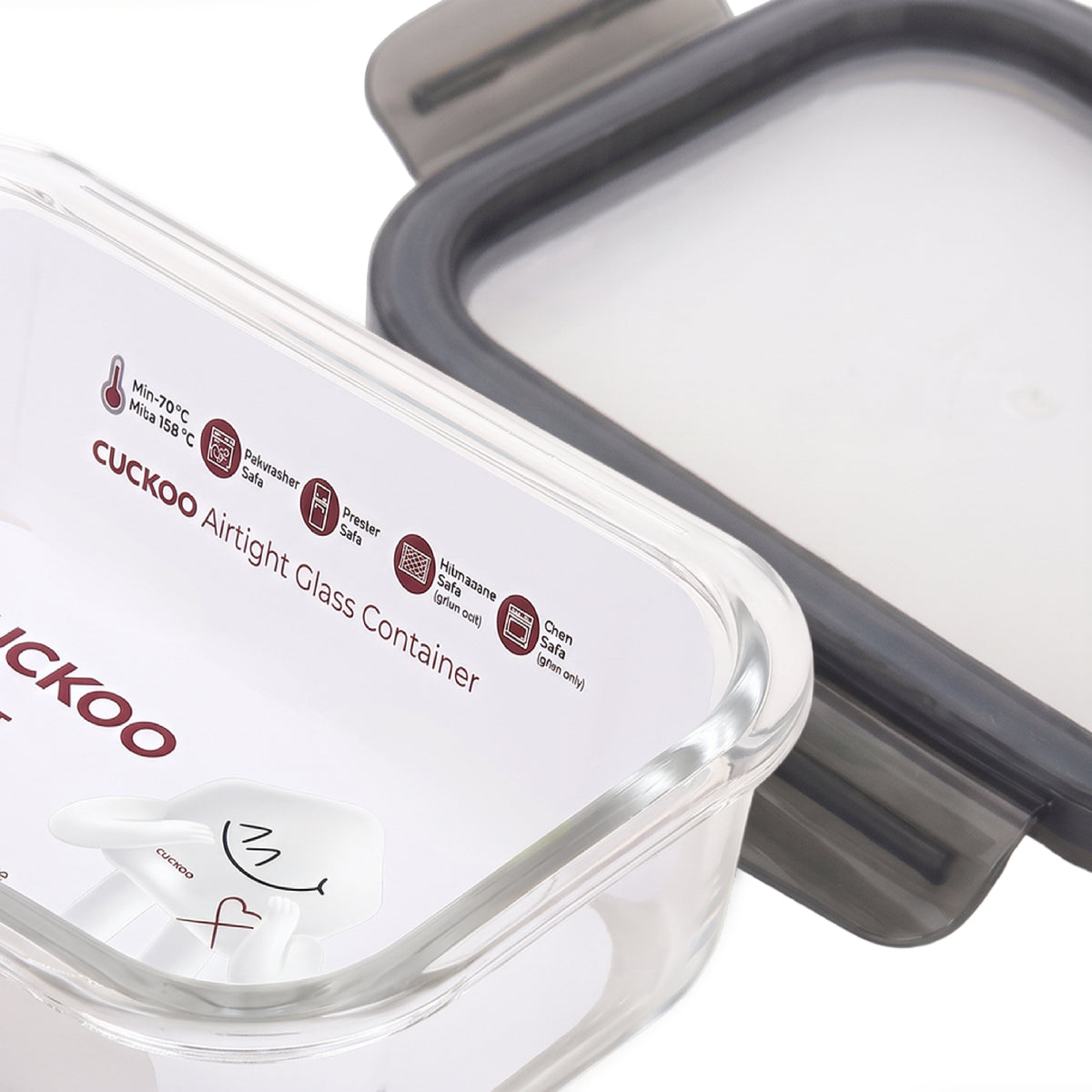 CUCKOO x FUKURO Yoki Borosilicate Rectangle Airtight Glass Container (370ml)