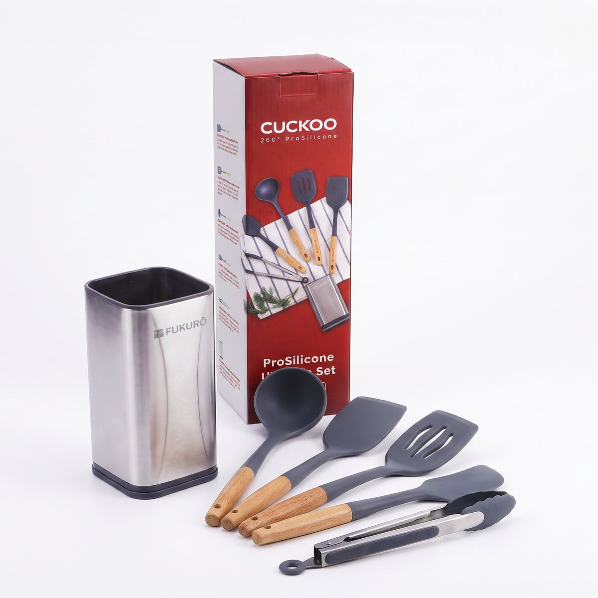 CUCKOO x FUKURO 260° ProSilicone 5-Piece Cooking Utensil Set (Muji Edition)